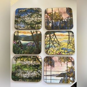 Coasters of Tiffany Windows from MOMA Placemat of set 6